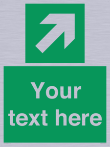 Custom Arrow Top Right Sign